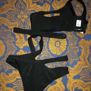 Black Strappy Swimsuit